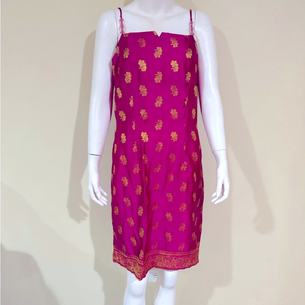 Slip style brocade dress